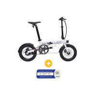 VELO A ASSISTANCE ELECTRIQUE CITY BLANC NACRE+ MARQUAG+DECL BICYCODE